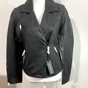 NWT {BLANK NYC} Onyx Vegan Leather Moto Jacket